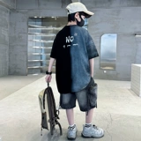 Летняя одежда, комплект, детская спортивная тонкая летняя форма для мальчиков, детская одежда, подходит для подростков