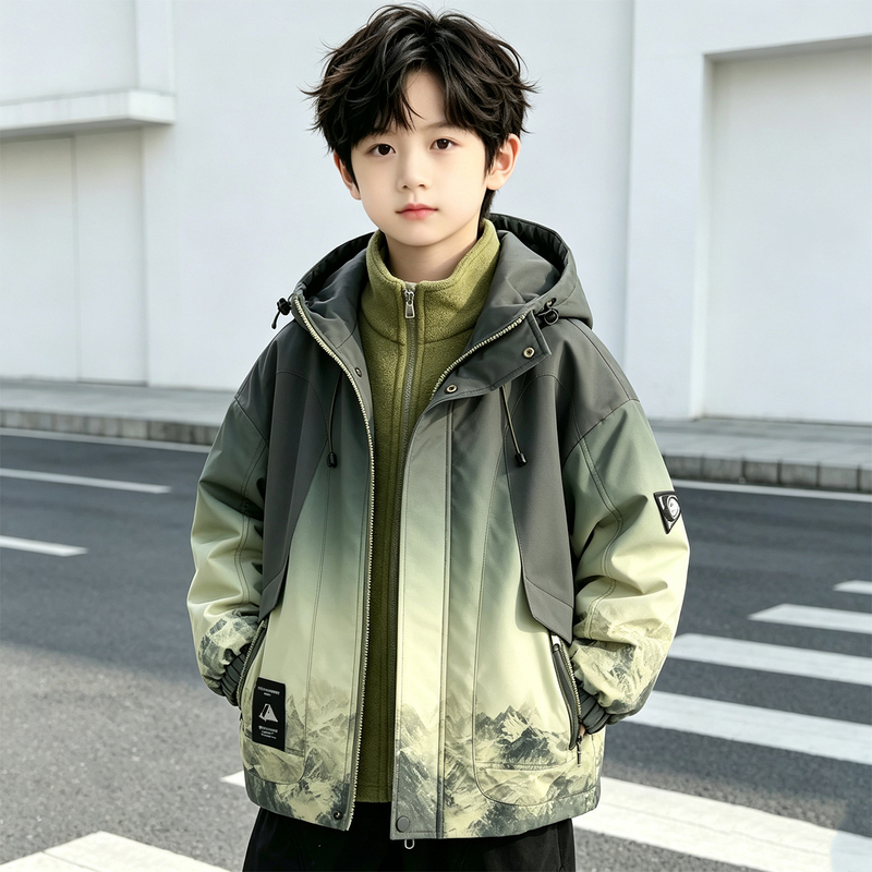 Boys' 3-in-1 Detachable Jacket, Spring and Autumn Style, 2026 New Model, Big Kids' Autumn Outfit, Trendy Autumn Wear Boys' 3-in-1 Detachable Jacket, Spring and Autumn Style, 2026 New Model, Big Kids' Autumn Outfit, Trendy Autumn Wear