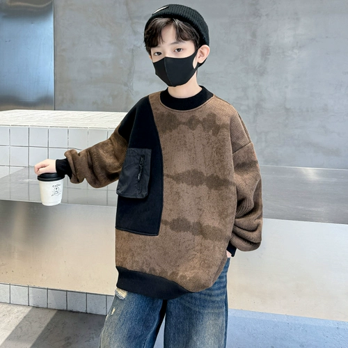 Детская летняя одежда, демисезонная зимняя утепленная толстовка для мальчиков, подходит для подростков, увеличенная толщина