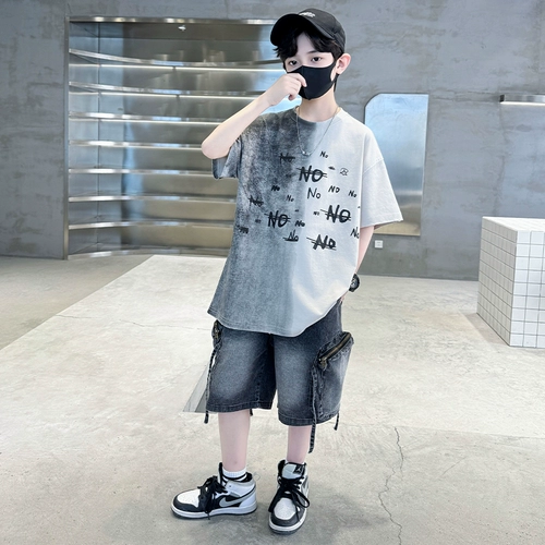 Летняя одежда, комплект, детская спортивная тонкая летняя форма для мальчиков, детская одежда, подходит для подростков