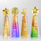 Creative New Five-Pointed Star Crown High-End Color-Printed Trophy with Its Own Design, Monument Honor Crystal Trophy