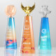 Creative New Five-Pointed Star Crown High-End Color-Printed Trophy with Its Own Design, Monument Honor Crystal Trophy