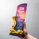 Year of the Snake Crystal Trophy Resin Ornament Annual Meeting Award Employee Recognition Mascot High-End New Year Gift Souvenir