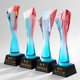 Gradient Color Crystal Twist-Column Trophy, Outstanding Employee Award, Badminton Competition Trophy, Creative Design