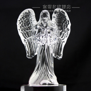 Crystal Trophy, Heart-Shaped Charity Angel, Creative Commemorative Gift for Charity and Progress, Angel Charity Trophy, Engraving