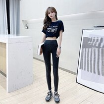 JUSTCC Kaka womens official flagship high waist belly hip denim Barbie pants net red with leggings female