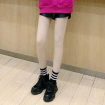 JUSTCC Kaka womens official flagship naked photosensitive leg artifact beautiful legs double layer velvet heart machine stockings jumpsuit