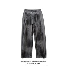 JT original Tide brand high street vibe pants men dark tie dyed old loose hip hop straight casual sweatpants