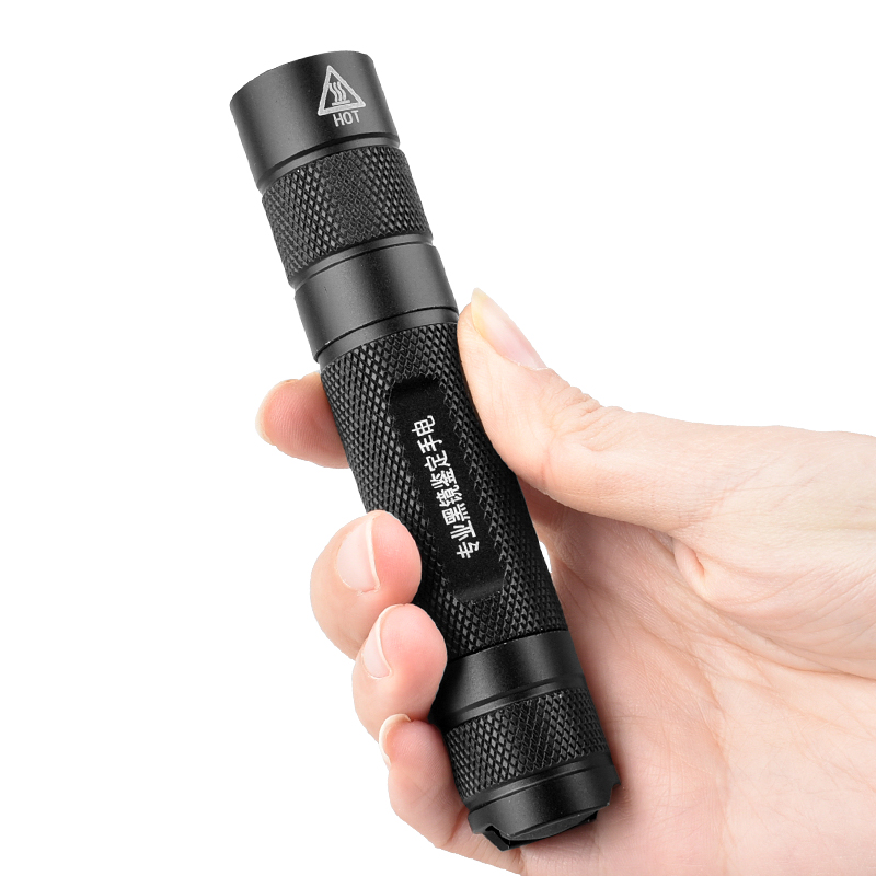 UV black mirror 365nm purple light professional identification anti-counterfeiting test tobacco and alcohol stamps jewelry banknotes banknote inspection flashlight 5w