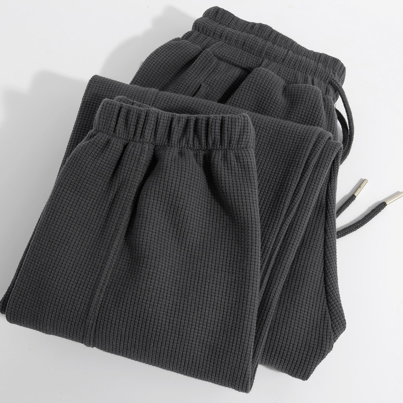 Extra Large Size 150kg Waffle Drawstring Sweatpants Men's Spring and Autumn Trendy Brand Loose Casual Jogger Sports Pants2