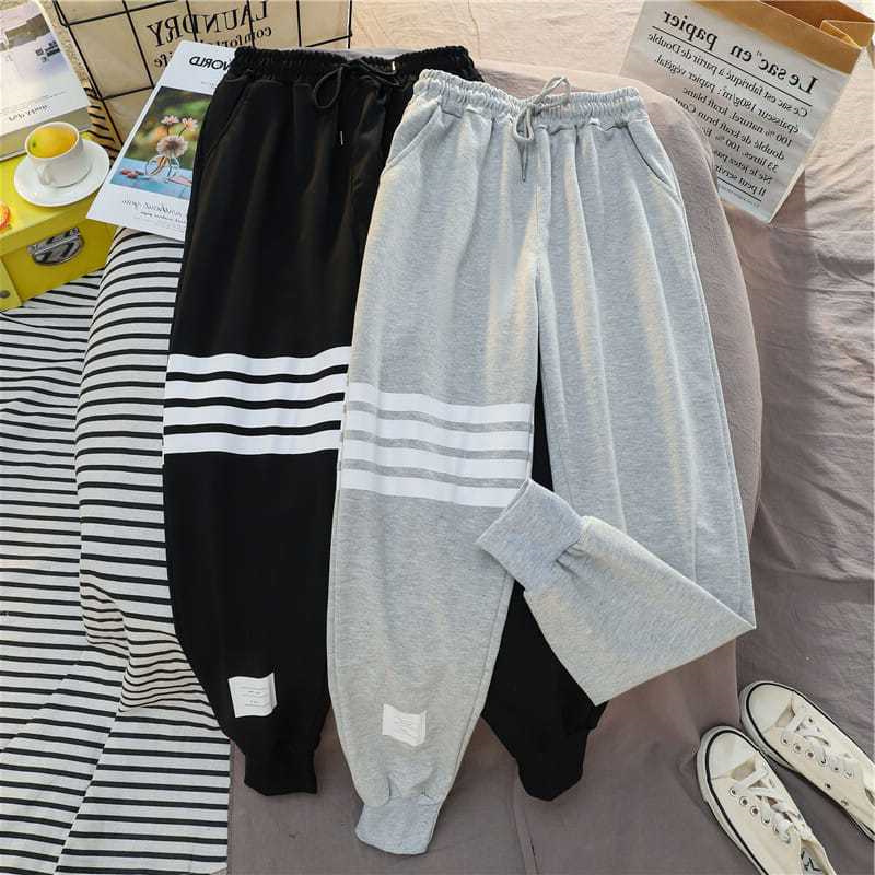 Extra Large Size 150kg Striped Sweatpants Unisex Trendy Brand Ins Summer Versatile High Street Casual Jogger Pants