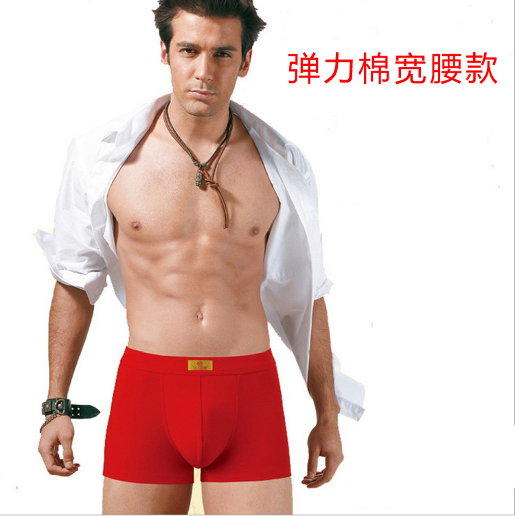 2 hộp Tóm tắt SpongeBob nam Cotton đỏ Boxer Cotton Cotton Cotton Quần short đỏ quần sịp doremon