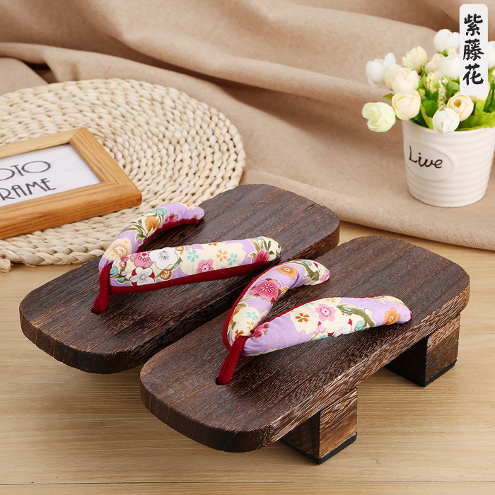 Hoa dâm bụt hai răng Nhật Bản nam kiểu hibiscus cosplay hai đôi dép quai hậu nữ