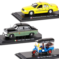 LEO mô hình tĩnh 1:43 xe mô phỏng taxi Thái Lan xe ba bánh kéo Victoria bộ sưu tập xe Victoria mô hình phương tiện giao thông