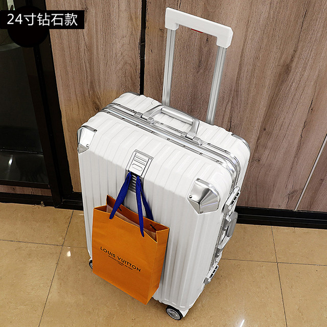 Playboy aluminum frame trolley suitcase universal wheel suitcase 2420 inch boarding password leather suitcase durable