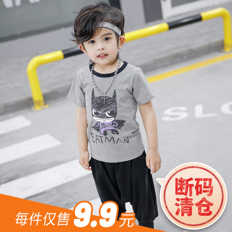 2020 new T-shirt child clothing half sleeve boy short sleeve T-shirt jacket baby girl child pure cotton summer dress summer