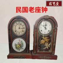 民国老钟表老坐钟表老物件民俗怀旧古董博物馆收藏农家乐摆件装饰