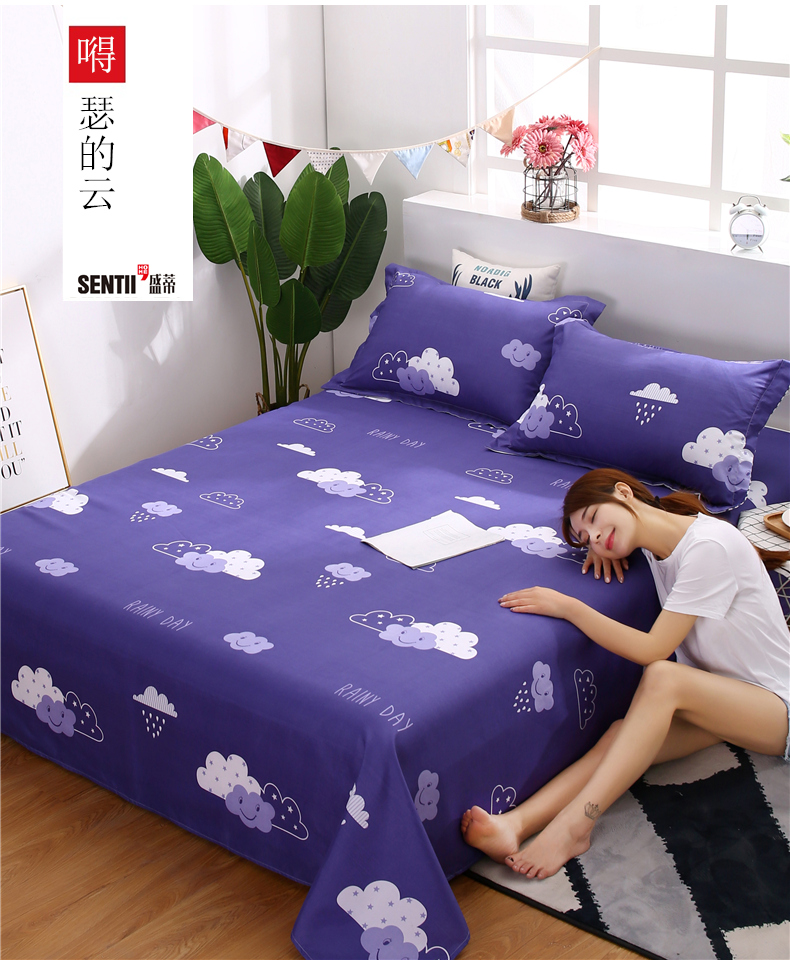 Shengti mùa hè tấm đơn ký túc xá sinh viên 1.2 m giường đơn 1.5m1.8 m giường đôi con duy nhất ra giường cotton