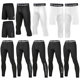 Tight-Fitting Long Pants Men's Fitness Wear Basketball High-Elastic Compression Quick-Drying Running Sports Training Gear Base Layer Tights Sports