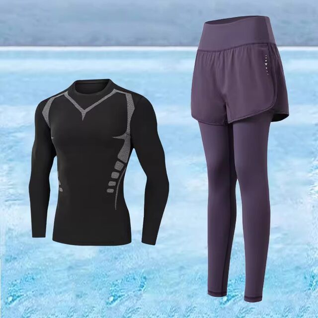 Women's swimsuits, long trousers, anti-exposure swimsuit, breathable, conservative, large size, slimming, sun protection, swimsuit, long-sleeved swimsuit, diving suit