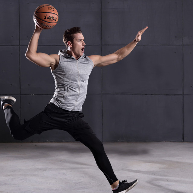 Fitness suit men's summer quick-drying clothes gym running sports suit morning running suit basketball training suit tights