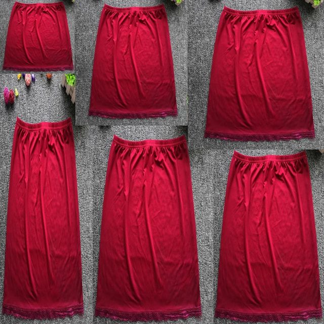 2022 summer petticoats, anti-exposure, large-swathed mid-length skirts, women's skirts, anti-transparent milk silk lace lining skirts