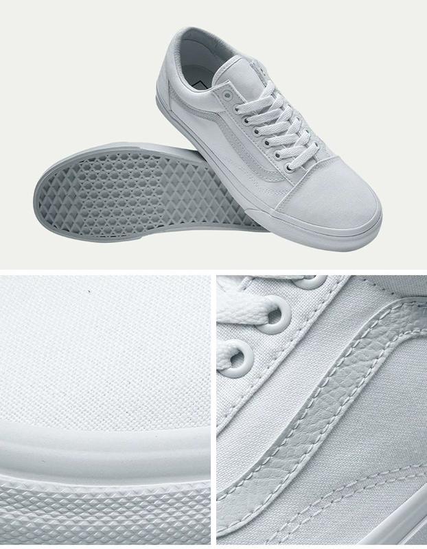 Giày VANS Vans Classic White Nam Giày nữ Old Skool Unisex Giày thường VN000D3HW00 - Dép / giày thường