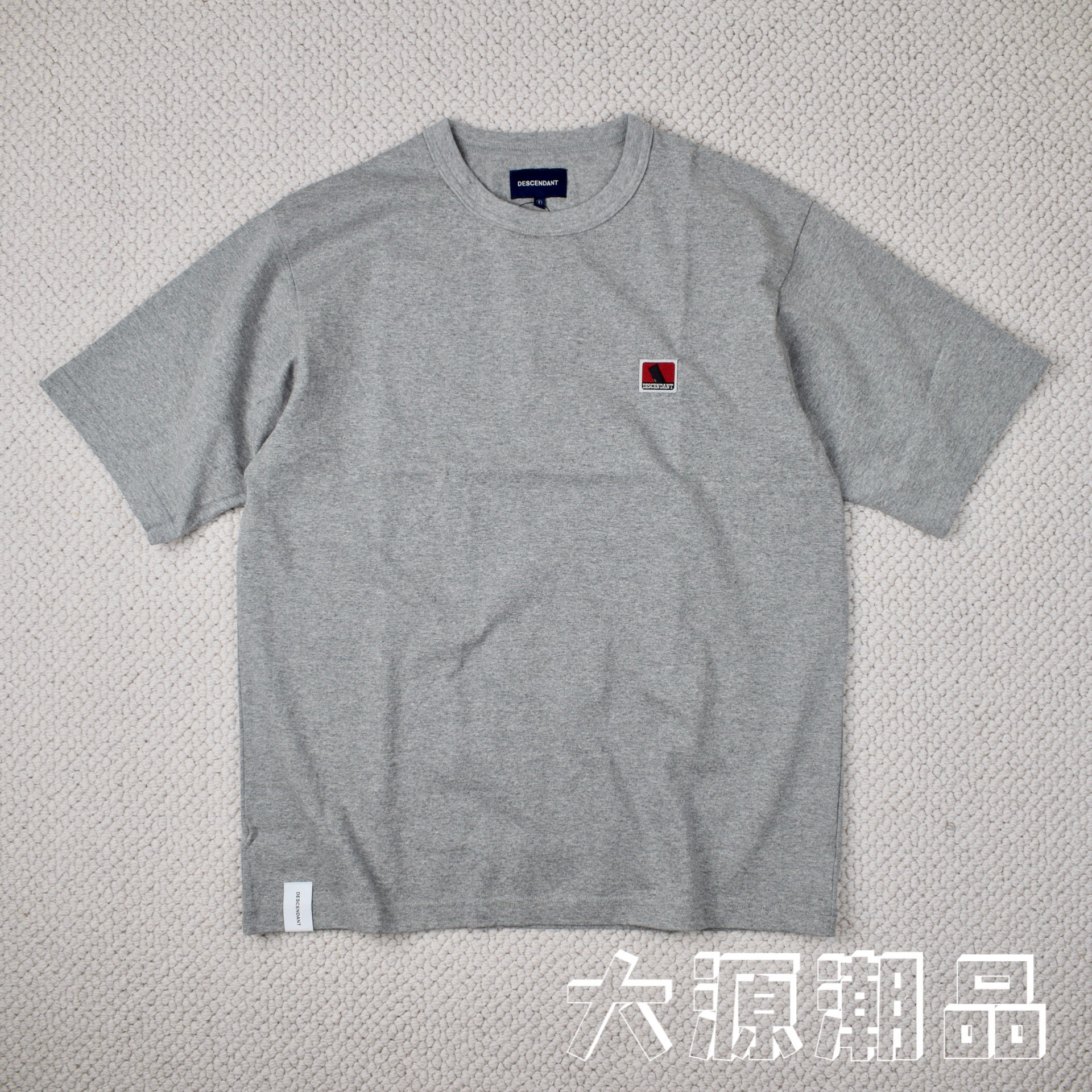 Discount spot DESCENDANT SPYHOP CREW NECK TEE Japanese Whale Square Short Sleeve T-shirt