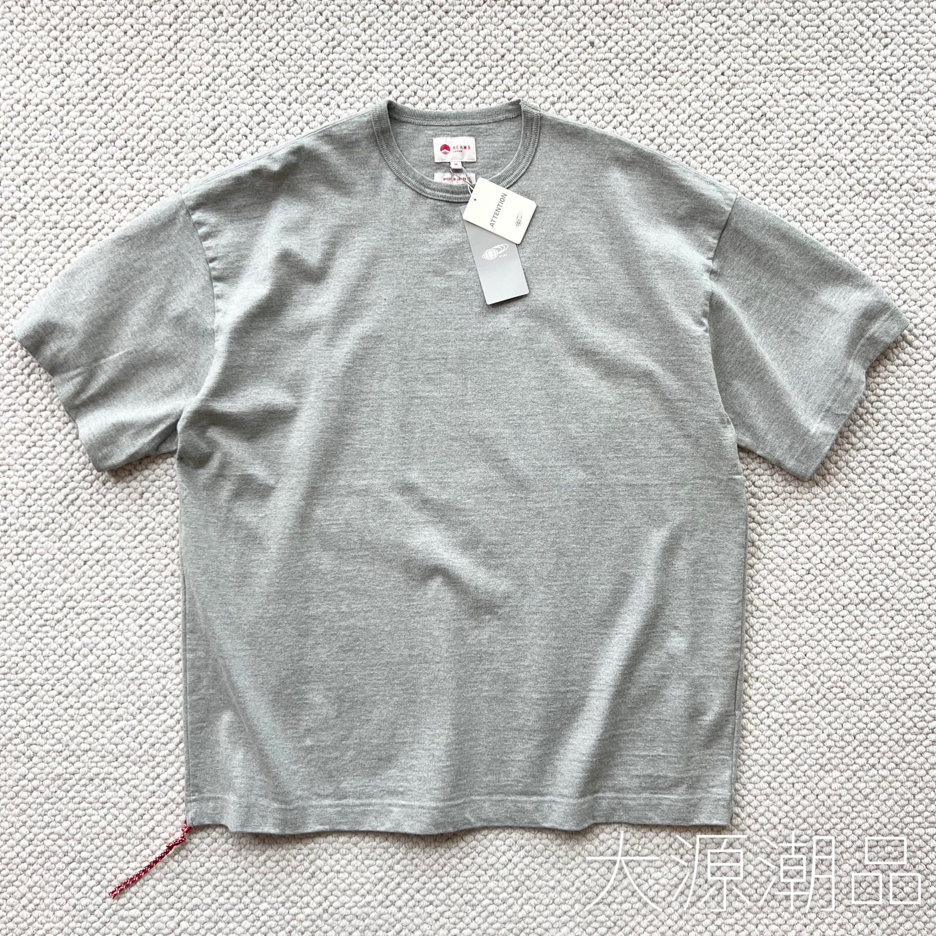 BEAMS JAPAN PLAIN S S TEE Japan Made a Small Small Small Slap T-shirt with a pure red rope