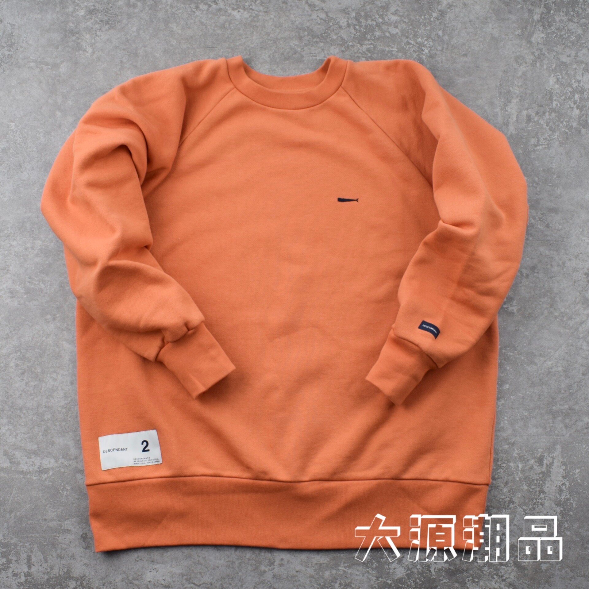 Spot DESCENDANT PE CREW NECK SWEATSHIRT off-shoulder loose profile round neck thick cotton T