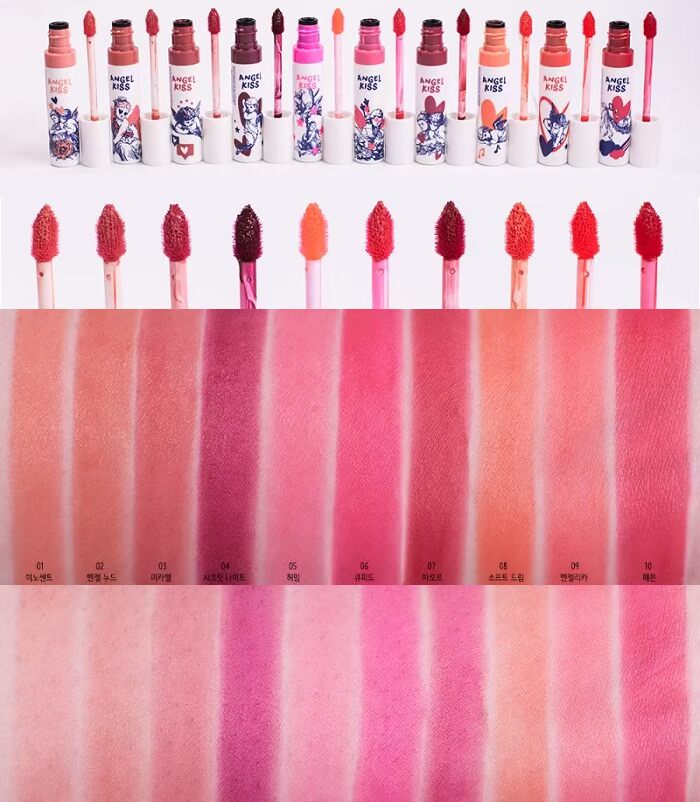 [Giải phóng mặt bằng] Hàn Quốc Amore Góc hôn Angel Kiss Car Silver Tuyệt vời Lip Gloss Lip Gloss Lip Glaze - Son bóng / Liquid Rouge 	son bóng victoria secret	