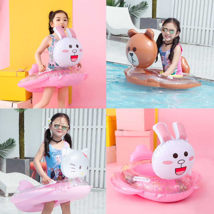 Children's swimming ring sitting circle can sit anti-rollover baby infant swimming ring inflatable swimming circle INS net red seat circle
