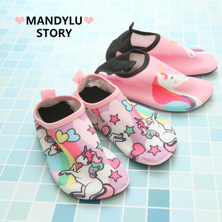 Children's wading swimming beach diving soft shoes quick-drying baby beach shoes non-slip anti-cutting swimming upstream soft shoes