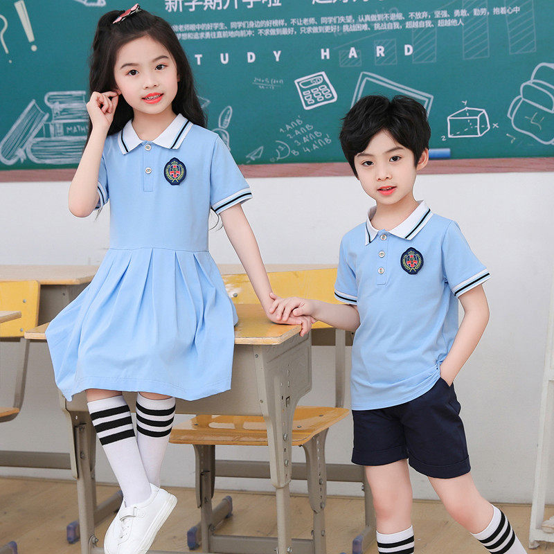 Kindergarten garden uniform summer cotton primary school uniform suit children's class uniform short-sleeved summer graduation uniform sportswear