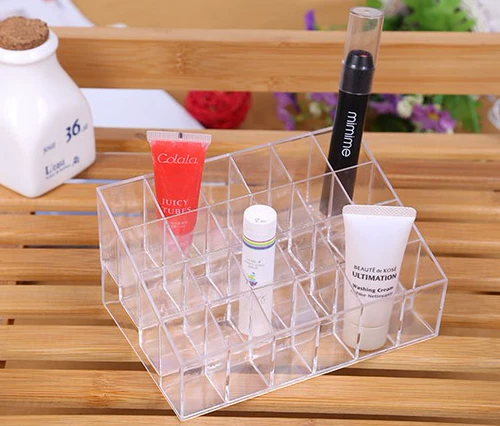 Косметическая настольная прозрачная коробка для хранения, помада, акриловая система хранения