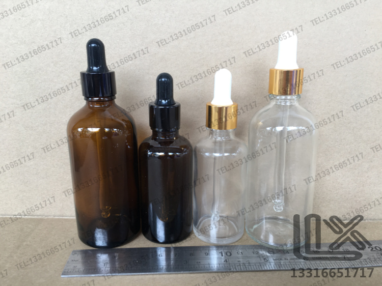 50ml 100ml brown transparent essential oil dropper bottle screw-top glass dropper bottle sub-bottle sealed dropper bottle
