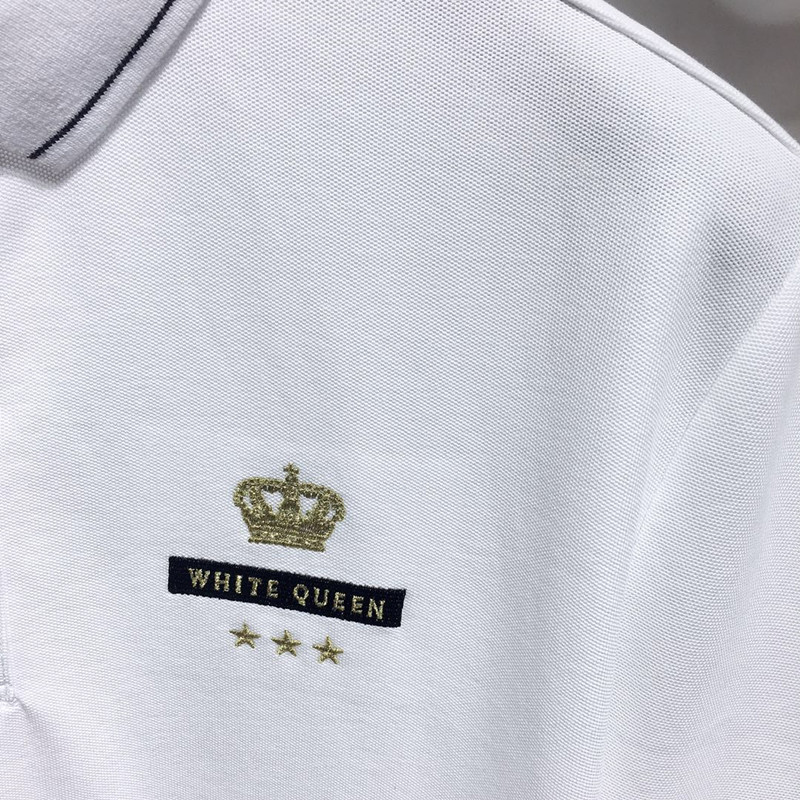Tide thương hiệu nam mùa hè nửa tay áo Áo polo B1 thời trang gió trẻ trung DB thêu áo polo ngắn tay nam 92218 - Polo áo polo đỏ