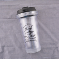 Cold cut coffee cup portable with lid double hand cup water cup creative plastic accompanying cup hot Cup