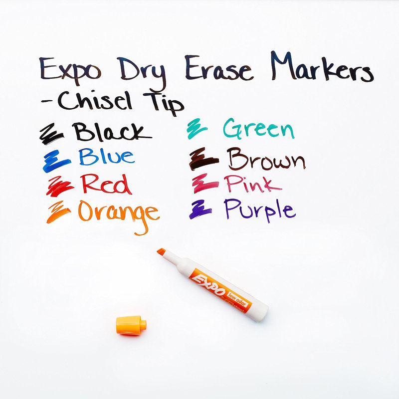 AMERICAN SANFORD EXPO 8 -COLOR WHITEBOARD PEN SET 80078 TRAPEZI HEADWRITING은 쉽게 문지릅니다.