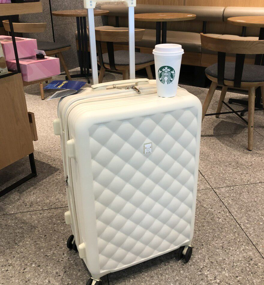 Exported to the United States New Leke fairy white ultra-light boarding suitcase password suitcase mute 24-inch female trolley case