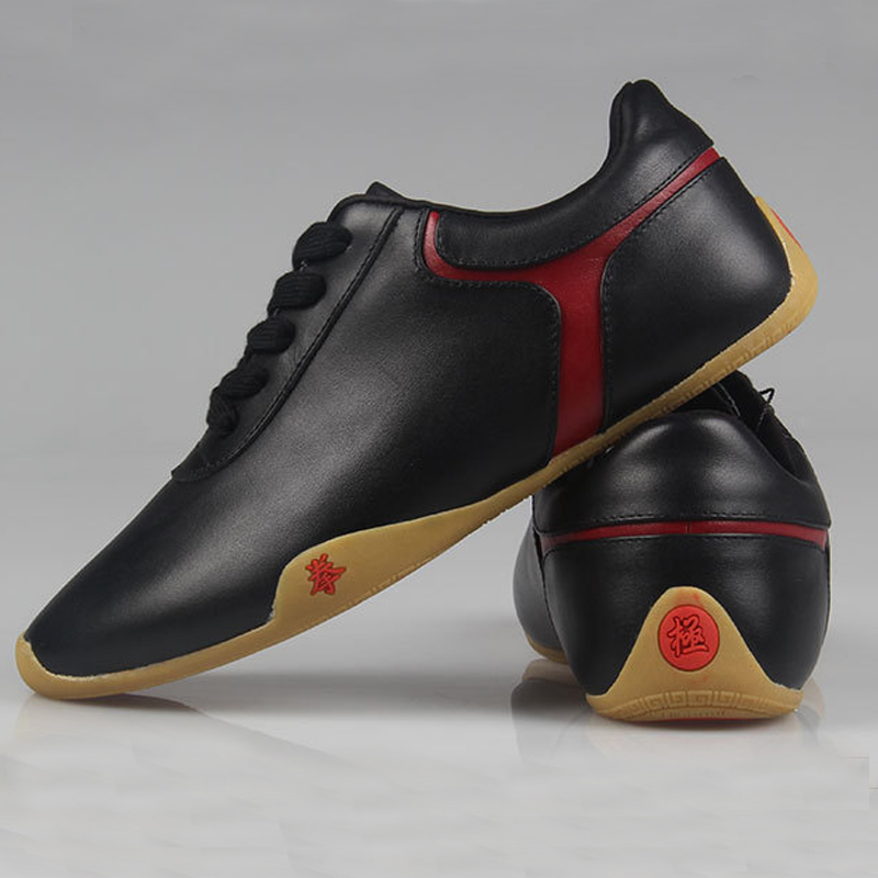 Tai Chi Shoes Soft Bull Leather Beef Tendon Bottom Women Genuine Leather Martial Arts Shoes Practice Shoe Men Taijiquan Kung Fu Shoes Soft Bottom