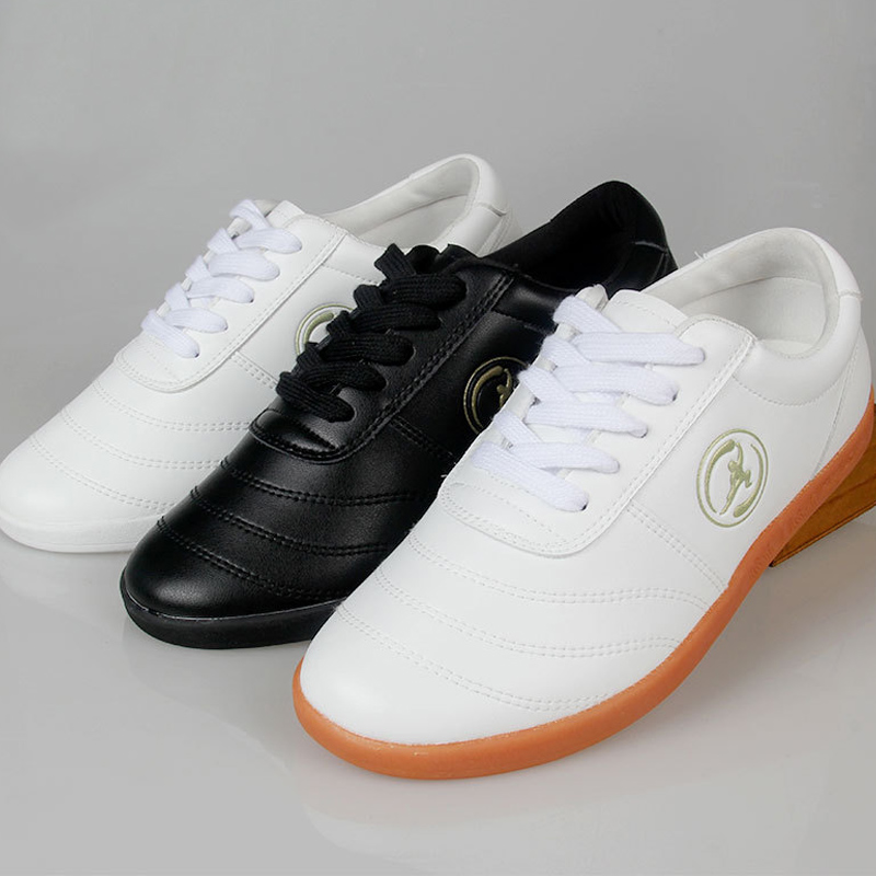 Red Cotton Tai Chi Shoes ratio Soft Bull Leather Wear Resistant Bull Fascia Bottom Women Martial Arts Shoes Man Practice Shoes Summer Kung Fu Shoes Soft Base