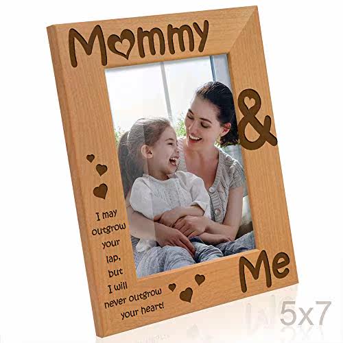Kate Posh-Mommy Me Engraved Natural Wood Picture