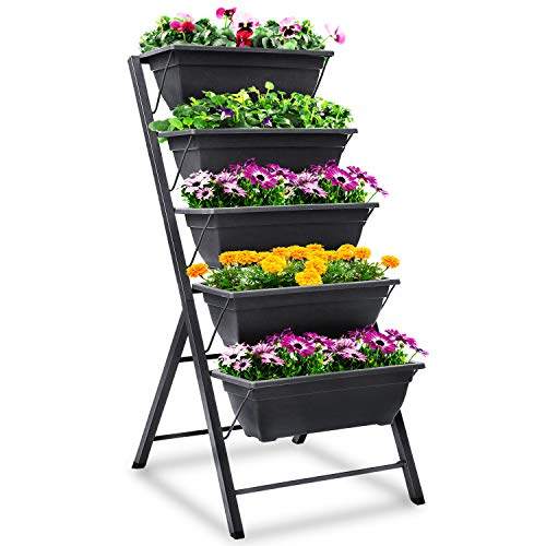 FOYUEE Vertical Herb Garden Planter Box Outdoor Elev