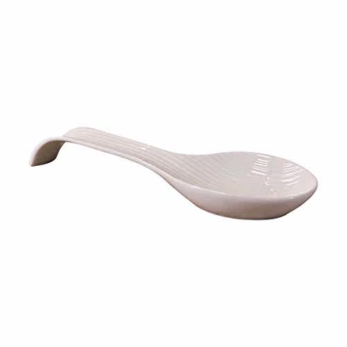 Ceramic Spoon Rest by CIROA) The Large 10 Inch White