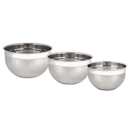 Cuisipro Stainless Steel Mixing Bowl 3 Piece Set nu