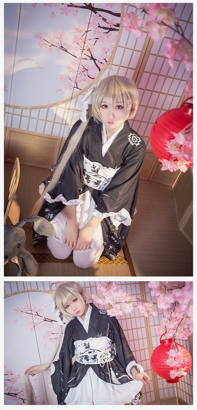 [Machimachi] Kasuga hoang dã cos chị đen kimono áo choàng tắm cosplay trang phục nữ