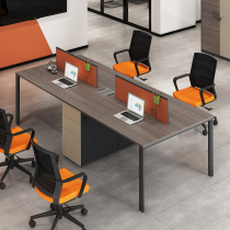 Brief Modern Screen Desk Staff Station Table Double Computer Screens 4 Artificial room Composition Furniture