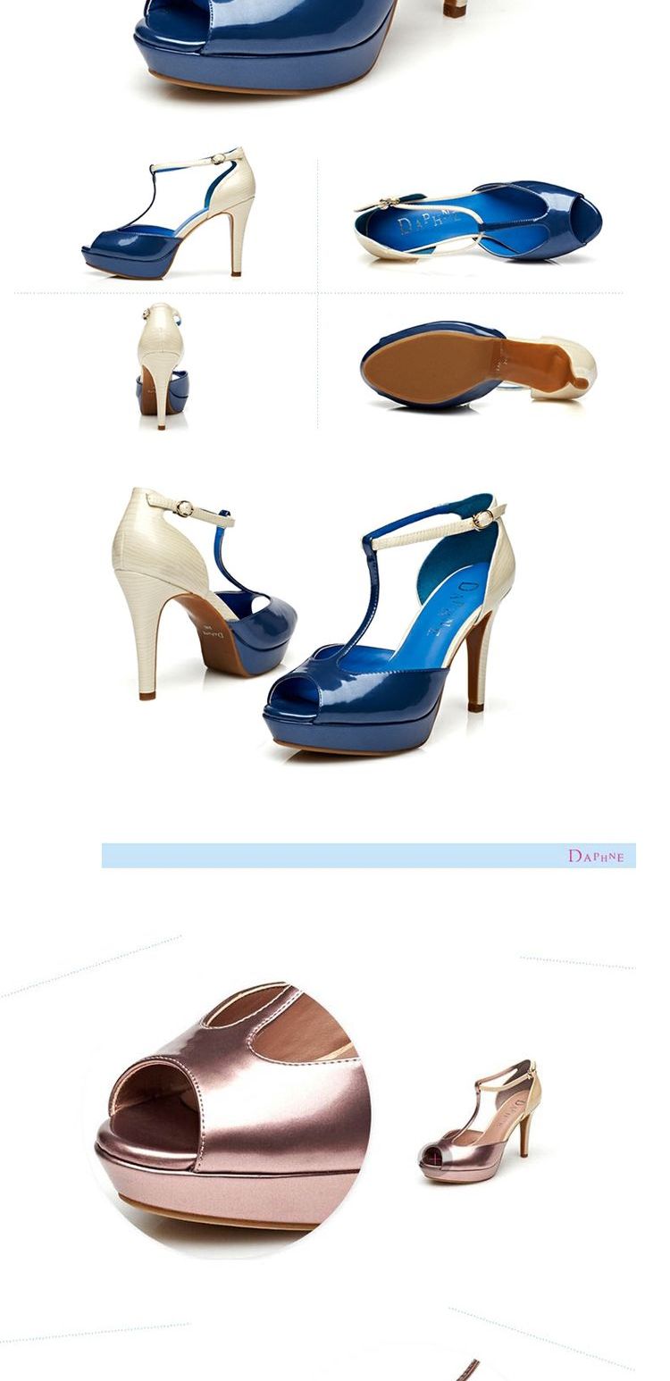 Daphne Daphne sandal cao gót nữ mùa hè đẹp với khe hở thời trang không thấm nước T-bag với giày cao gót cá sandal vento