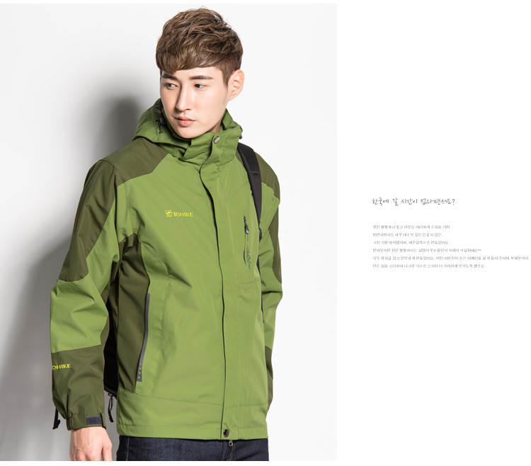 2016 mùa thu và mùa đông ngoài trời áo khoác nam ba-trong-một hai mảnh nữ windproof không ướt thở dày đi bộ đường dài quần áo bên ngoài